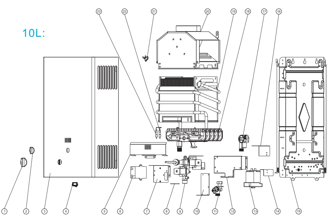 Marey GA6FLP 1.58GPM Liquid Propane Tankless Water Heater - fig 10