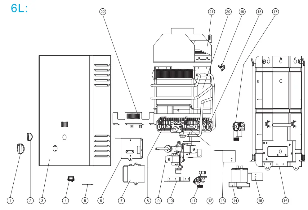 Marey GA6FLP 1.58GPM Liquid Propane Tankless Water Heater - fig 9+