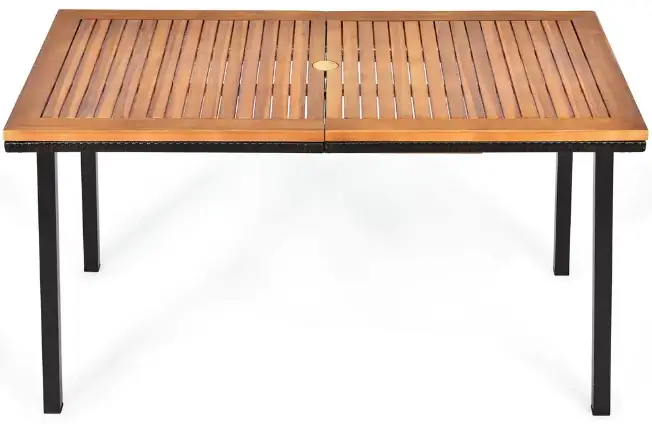 COSTWAY-OP70691-Acacia-Wood-Dining-Table-product-image