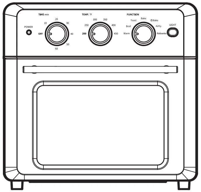 Comfee-CO-A181A-(BK)-18L-Retro-Air-Fryer-Toaster-Oven-fig-1