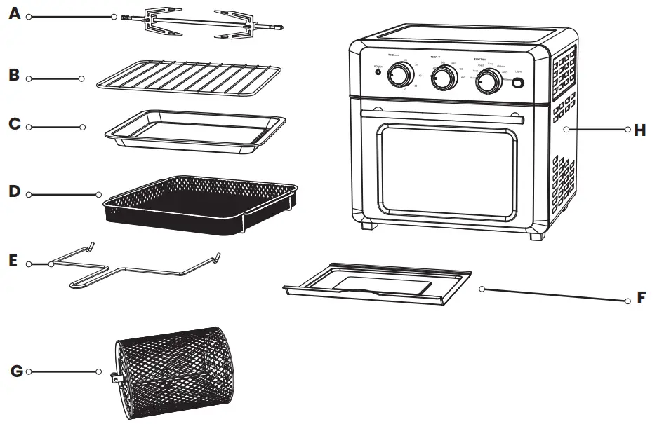 Comfee-CO-A181A-(BK)-18L-Retro-Air-Fryer-Toaster-Oven-fig-2