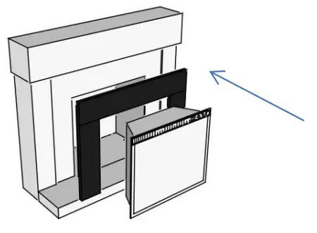 Greatco GI-29 Gallery Insert Electric Heater with Remote - Surround into place