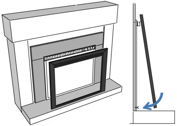 Greatco GI-29 Gallery Insert Electric Heater with Remote - trim by hanging
