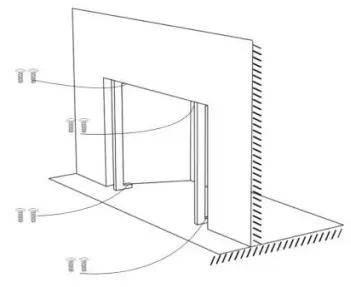 Greatco GI-29 Gallery Insert Electric Heater with Remote - wood strips with