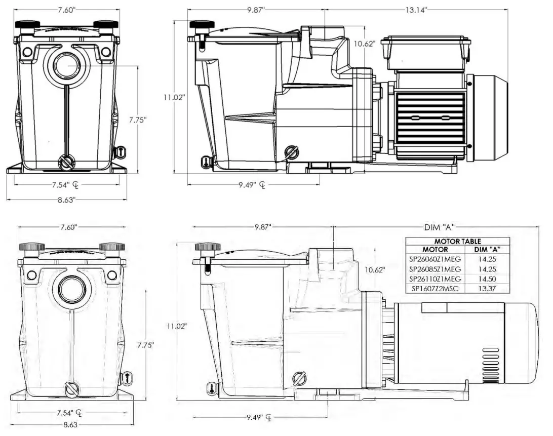 HAYWARD 700 Series Super Pump - Product specifications