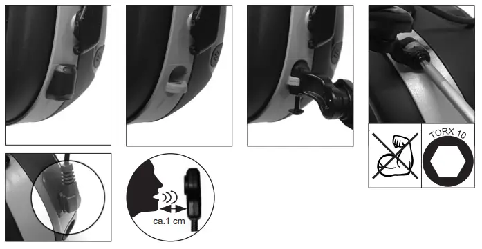 Hellberg Xstream Headband Hearing Protection - Boom microphone