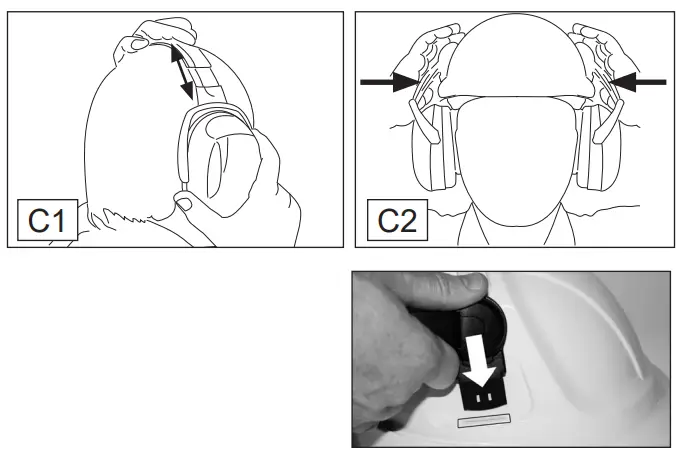 Hellberg Xstream Headband Hearing Protection - Fitting and adjustment