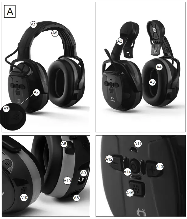 Hellberg Xstream Headband Hearing Protection - parts