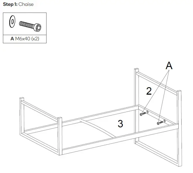 kogan OVLOUISLSGA Louise Lounge Set - Step 1