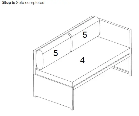kogan OVLOUISLSGA Louise Lounge Set - Step 6