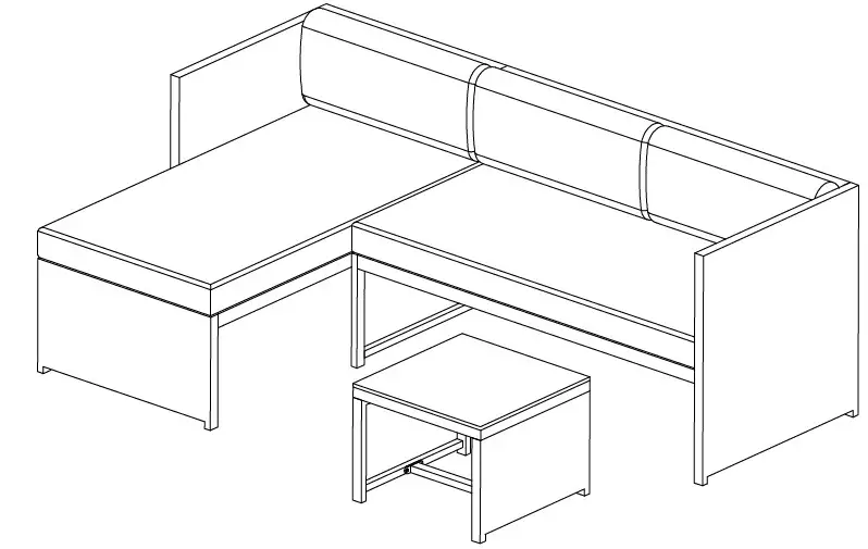 kogan OVLOUISLSGA Louise Lounge Set