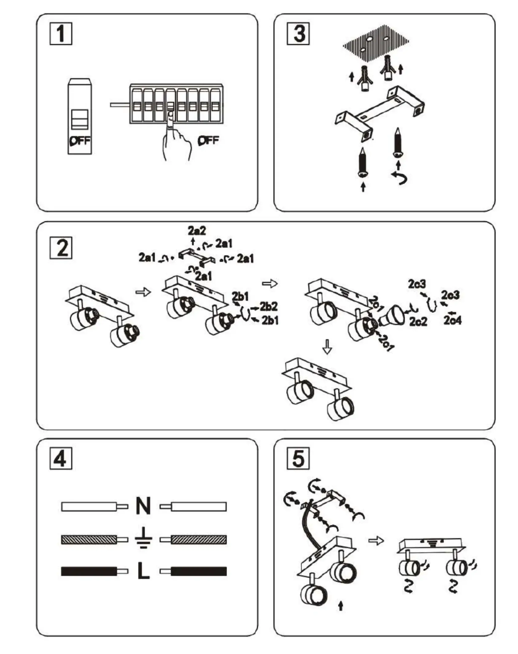 V-TAC VT-789 Spotlight Fitting - INSTALLATION DIAGRAM