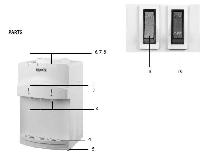 IGLOO IWCTT353CRHWH Hot and Cold Top Load-PARTS