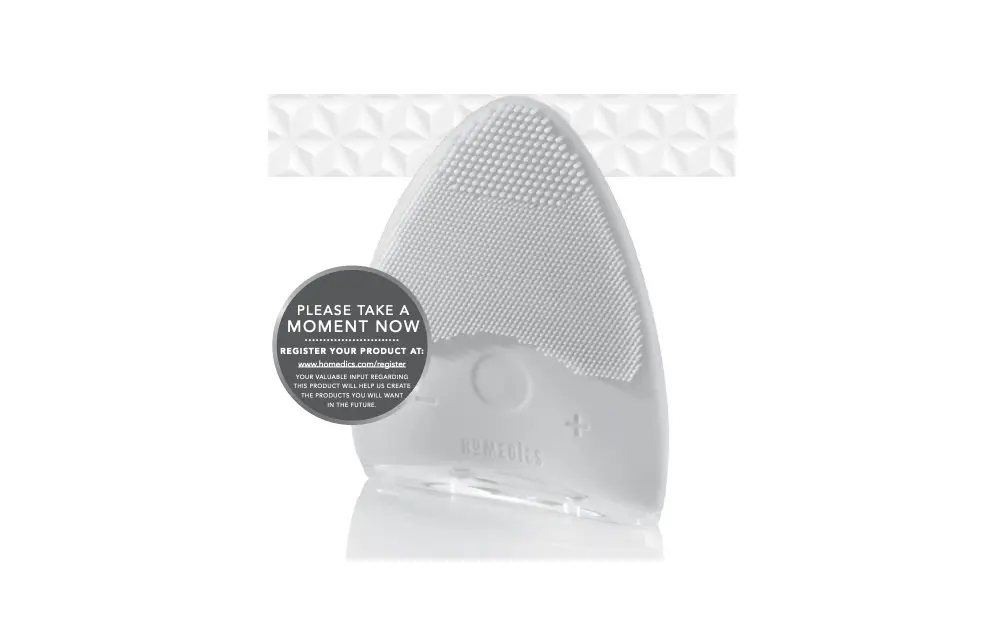 Homedics Fac-310 Silicone Facial Cleansing Brush Instruction Manual And Warranty Information