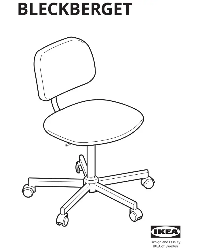 IKEA BLECKBERGET - Swivel Chair Instructions