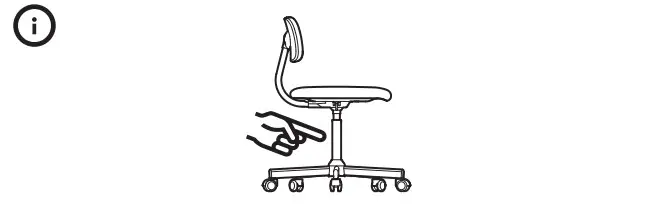 IKEA BLECKBERGET - Swivel Chair - seat height adjustment