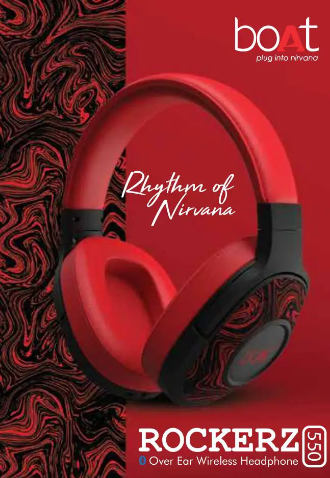 boAt Rockerz 550 Over Ear Wireless Headphone User Manual