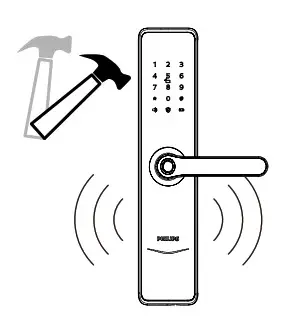 PHILIPS EasyKey 7300 Lever Smart Door Lock- Anti-dismantle alarm