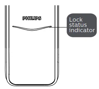 PHILIPS EasyKey 7300 Lever Smart Door Lock- Lock status indicator