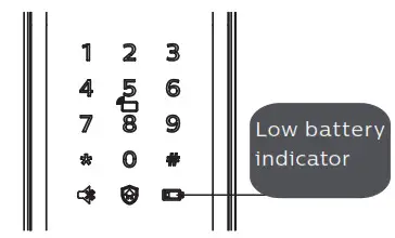 PHILIPS EasyKey 7300 Lever Smart Door Lock- Low battery indicator