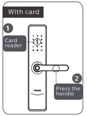 PHILIPS EasyKey 7300 Lever Smart Door Lock- With card