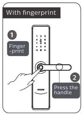 PHILIPS EasyKey 7300 Lever Smart Door Lock- With fingerprint
