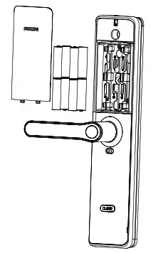 PHILIPS EasyKey 7300 Lever Smart Door Lock- replace batteries