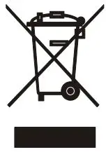 Wetelux 20W LED Floodlight with 150° PIR 6500 K, 1600 lm, IP 44 Instructions - Disposal icon