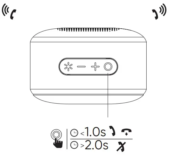 onn BM1020 LED Speaker - Reject a call