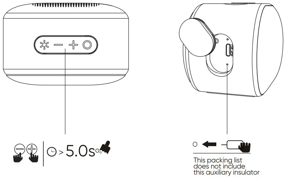 onn BM1020 LED Speaker - reset speaker
