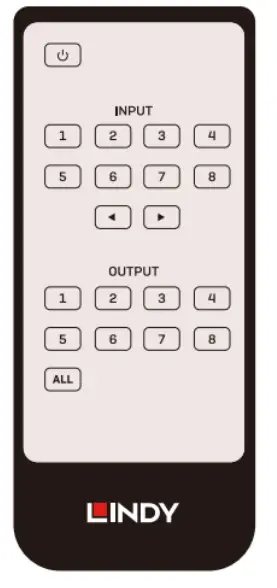 LINDY 38248 88 HDMI 18G Matrix with Audio - IR Remote