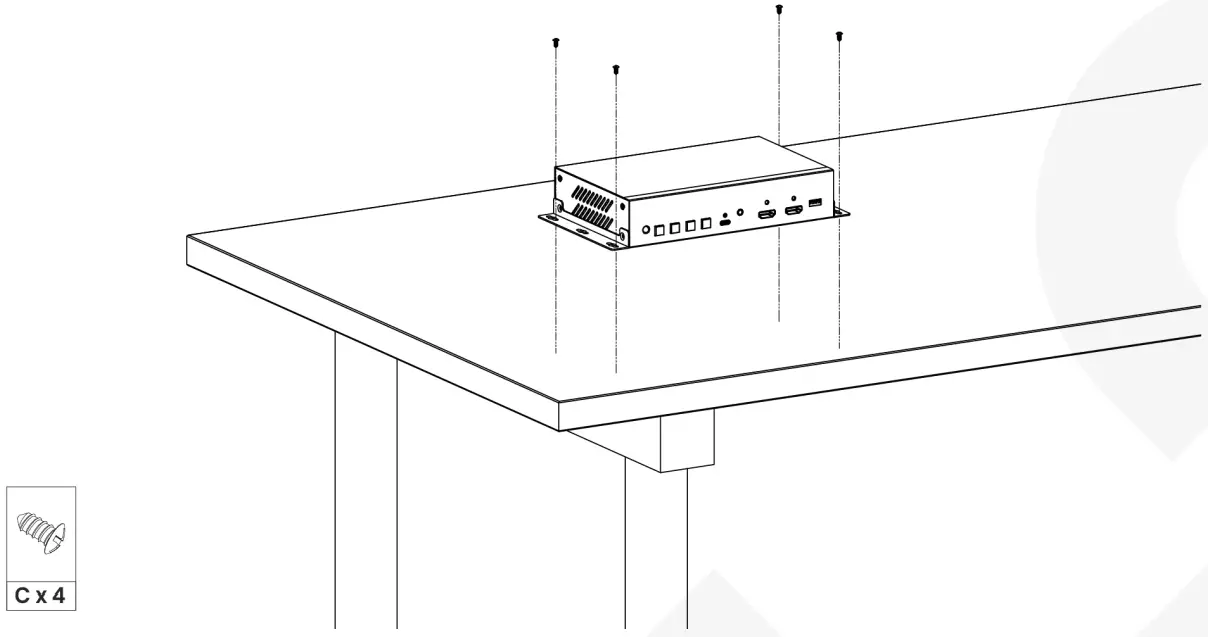 SC T HUS03 4K6G 4K60 3 1 HDMI USB C Presentation Switcher - screws to firmly