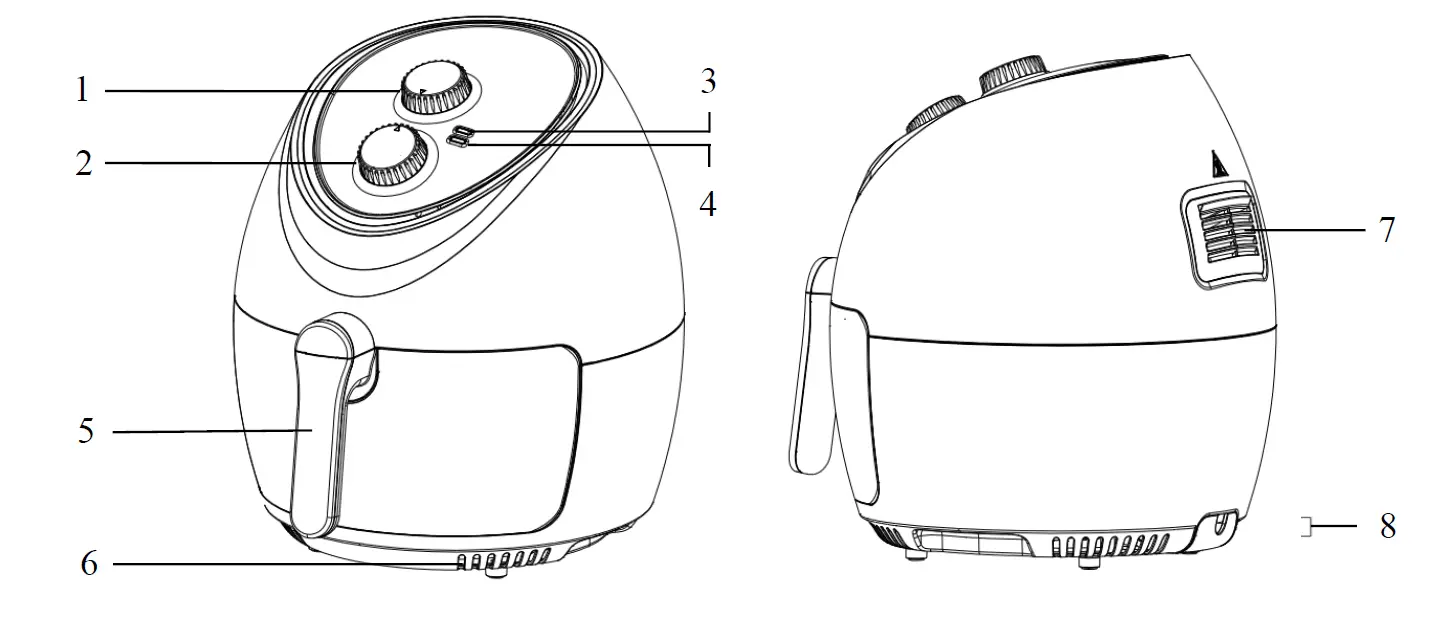 anko AF701 Air Fryer fig 1