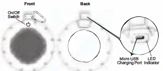 BASS JAXX 393560211880 Vortex Portable Wireless Speaker 1