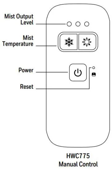 Honeywell HWC775 Series Dual Comfort Cool+Warm Mist Humidifier - Manual Control