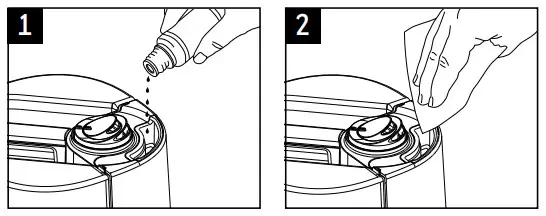 Honeywell HWC775 Series Dual Comfort Cool+Warm Mist Humidifier - OIL CUP