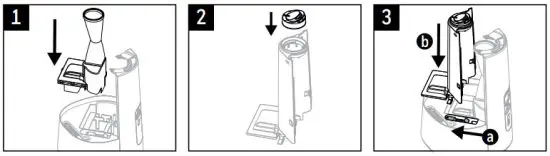 Honeywell HWC775 Series Dual Comfort Cool+Warm Mist Humidifier - Reassembly