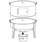 realcook RET0RA211012001 20 Inch Smoker Grill 12