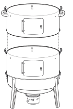 realcook RET0RA211012001 20 Inch Smoker Grill 18