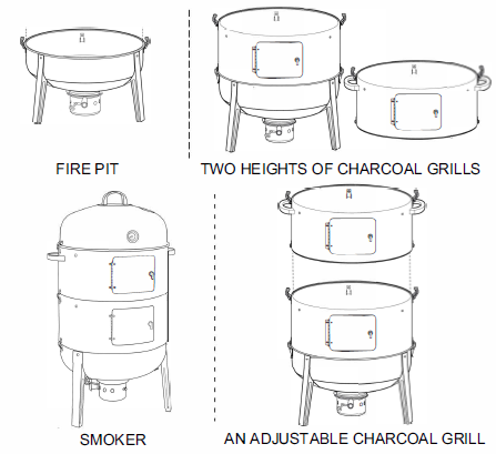 realcook RET0RA211012001 20 Inch Smoker Grill 2