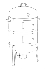 realcook RET0RA211012001 20 Inch Smoker Grill pro