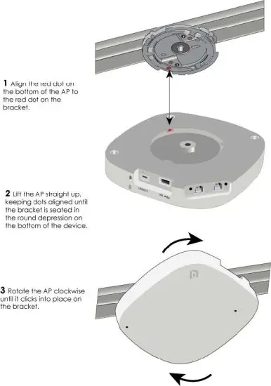 FIG 6 Install the AP on a Ceiling Track