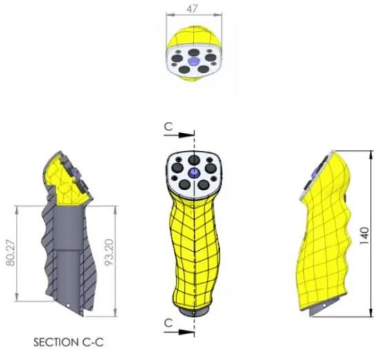 lxnav Can Remote Control Stick - Slanted insert