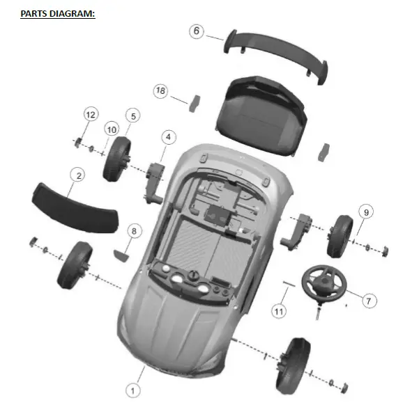 LENOXX-GTRBLACK-Ride-On-Mercedes-GTR-Ride-On-Car-FIG-4