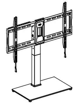 USX MOUNT XAS309 1 Swivel Universal TV Stand - Dimensions 2