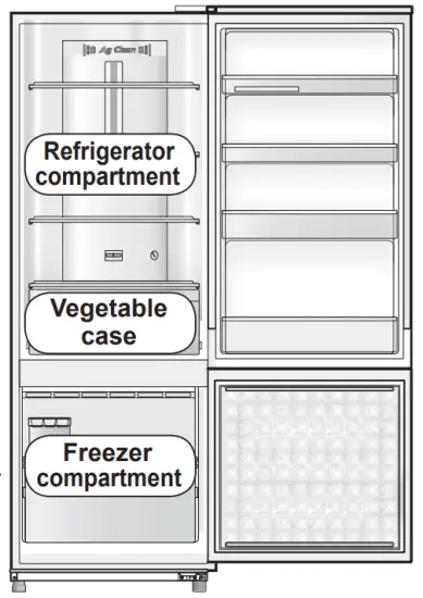 Panasonic NR BT269 221L Bottom Freezer 2 Door Refrigerator - Foodstuff