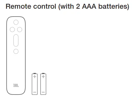 Remote control (with 2 AAA batteries)