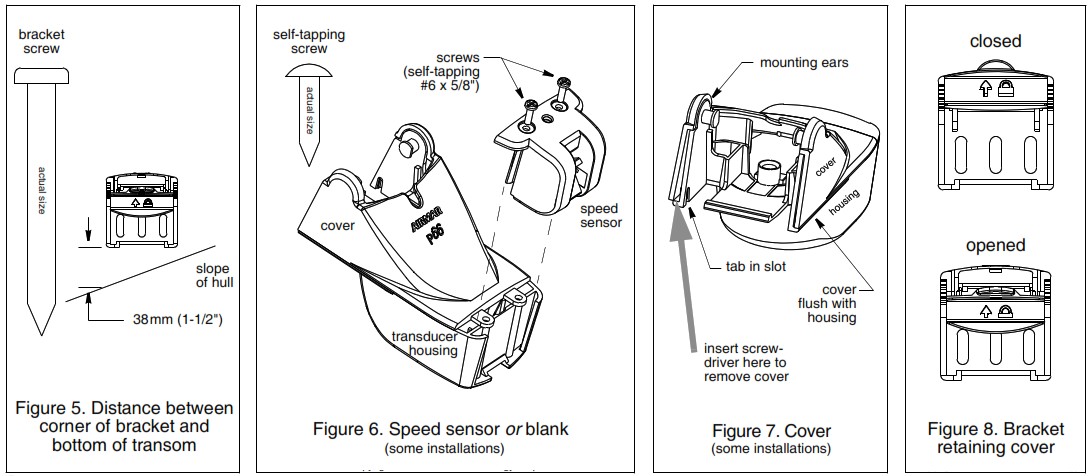 AIRMAR P66 Transom Mount Transducer - Mounting Location 4