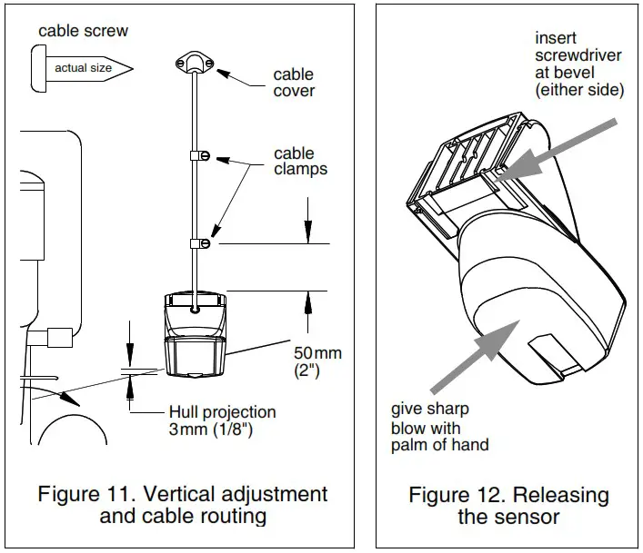 AIRMAR P66 Transom Mount Transducer - Releasing the Sensor