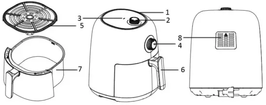 emerio AF 126059 Smart Fryer - PARTS DESCRIPTION